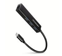 Axagon Hub USB-C HMC-GL3A – 3 ports USB-A, Ethernet Gigabit – Noir