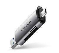 Axagon Lecteur de carte mémoire CRE-Sac USB 3.2 Gen 1 (3.1 Gen 1) Type-A/Type-C Gris