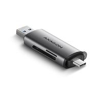 AXAGON CRE-Sac Lecteur de Carte mémoire USB 3.2 Gen 1 (3.1 Gen 1) Type-A/Type-C Gris