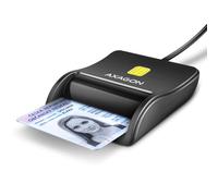 Axagon Lecteur plat de cartes à puce CRE‑SM3N – USB, câble USB‑A 1,3 m