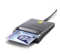 Axagon CRE-SM3T Lecteur de cartes à puce USB 2.0 Smart card Flat Noir câble 1,3 m 56 g