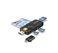 AXAGON CRE-SMP2A USB Smart Card & SD/microSD/SIM Card PocketReader