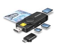 AXAGON CRE-SMP2A USB Smart Card & SD/microSD/SIM Card PocketReader G