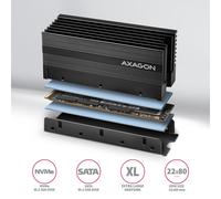 AXAGON CLR-M2XL passif - M.2 SSD, 2280 - Dissipateur thermique en aluminium avec Kühlrippen