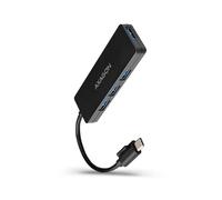 AXAGON ECO HUE-G1C SUPERSPEED Hub USB-C Slim Petit hub USB 3.2 Gen 1 avec Quatre Ports pour Ultrooks. Type de câble : C