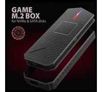 AXAGON EEM2-GAM, USB-C 10Gbps - NVMe & SATA SSD GAME M.2 box, sans vis
