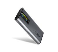 Axagon EEM2-SD2 Boîtier Externe M.2 SSD Gris, USB 3.2 Gen 2 (10 Gbit/s), NVMe & SATA, Compatible M.2 2242/2260/2280, USB Type-C & Type-A, Support UASP/TRIM, LED