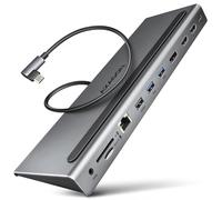 AXAGON HMC-4KX3 USB 3.2 Gen 1 hub w. DP + 2X HDMI + GLAN, PD, 3X USB-A Ports, Memory Card Reader and