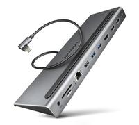 AXAGON HMC-4KX3 USB 3.2 Gen 1 hub w. DP + 2X HDMI + GLAN, PD, 3X USB-A Ports, Memory Card Reader and