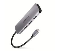 AXAGON HMC-5, hub USB 3.2 Gen 1, ports 2x USB-A, HDMI, slot SD/microSD, PD 100W, câble USB-C 20cm