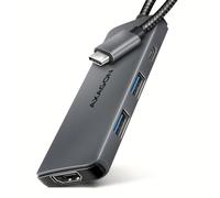 Axagon HMC-5H8K USB 5Gbps hub 2x USB-A USB-C HDMI 8k/30Hz PD 100W kabel USB-C Avec fil USB 3.2 Gen 1 (3.1 Gen 1) Type-C Gris