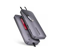 Axagon HMC-6GM2 USB 10Gbps hub USB-A USB-C HDMI M.2 SD/mSD PD 100W USB-C Avec fil USB 3.2 Gen 2 (3.1 Gen 2) Type-C Gris
