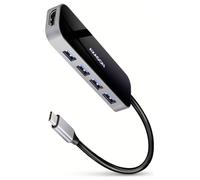 Axagon Hub USB HMC-6H4A - 6 ports (4x USB-A, HDMI, USB-C 3.2 Gen1, PD 100W) Noir/Gris