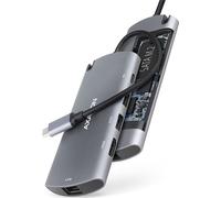 Axagon HMC-6M2 Hub d'interface USB 3.2 Gen 1 (3.1 Gen 1) Type-C 5000 Mbit/s Aluminium (HMC-6M2)
