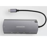 Station d'accueil portable USB-C 3.2 Axagon HMC-6M2 Combo avec lecteur SSD (Gris)
