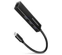 AXAGON Compatible HMC-GL3A USB-C-Hub, 3X USB-A, Gbit-LAN, Schwarz