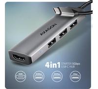 AXAGON HMC-H3A hub USB 5Gbps, 3x USB-A, HDMI 4k/30Hz, câble USB-C 15cm | AXAGON