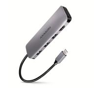 AXAGON HMC-HCR3A USB-Hub, 3X USB-A + HDMI + SD/microSD, USB-C 3.2 Gen 1, 20 cm USB-C-Kabel