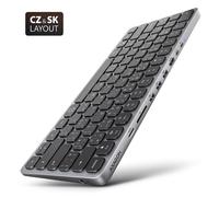 AXAGON HMC-KB-CS, Hub USB 5Gbps avec clavier CZ/SK, HDMI 4K/60Hz, 3x USB-A, SD/mSD, audio, PD 100W