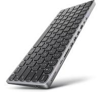 AXAGON HMC-KB keyboard USB-C 5Gbps with HUB, microSD/SD, 3x USB-A, HDMI 4K/60Hz, PD 100W, Audio, US layout G