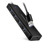 AXAGON HUE-C1A Hub USB 4+1 ports USB 3.0, USB-C® USB 3.0 5 GBit/s noir HUE-C1A