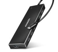 AXAGON HUE-F7A 7X USB 3.2 Gen 1 Aluminium Flat Hub, 30 cm USB-C-Kabel