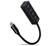 Axagon Hub USB-C HUE-M1C – USB 3.0, 4 ports USB-A, câble USB-C 20 cm, Noir
