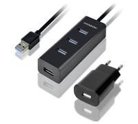 Axagon Concentrateur USB HUE-S2BP – USB 3.2 Gen 1 (3.1 Gen 1) Type-A 5000 Mbit/s – Noir