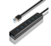 Axagon HUE-SA7BP Concentrateur d'interface USB 3.2 Gen 1 (3.1 Gen 1) Type-A 5000 Mbit/s Noir (HUE-SA7BP)