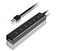 Axagon Hub USB HUE-SA7BP - USB 3.2 Gen 1 (3.1) Type-A 5000 Mbit/s Noir