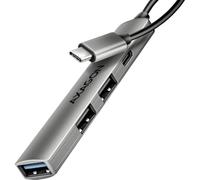 AXAGON HUE-STC Hub USB 4 ports USB-C, USB-A 5 Gbit/s, argent