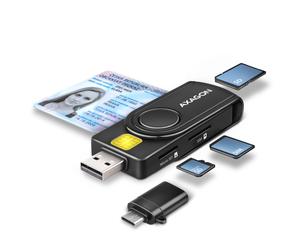 Axagon Lecteur de cartes à puce, SD, microSD et SIM CRE-SMP2A