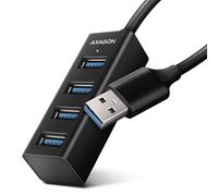 Axagon Hub USB-A HUE-M1A – Mini hub 4 ports USB 3.0, câble 20 cm, noir