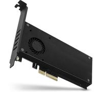 AXAGON PCEM2-DC 2 ports Contrôleur M.2 PCIe x4 convient pour (SSD): 2230, 2242, 2260, 2280, 22110 Refroidissement actif, avec équerre de slot Low Profile
