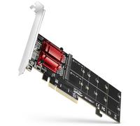 AXAGON PCEM2-ND 2 ports Contrôleur M.2 PCIe x8 convient pour (SSD): 2230, 2242, 2260, 2280, 22110 avec équerre de slot Low Profile