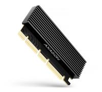 Axagon Carte PCIe PCEM2-XS – 1 x M.2 clé M NVMe PCIe 3.0 x4, radiateur, profil bas