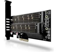 AXAGON PCI-Express x4 adapter to connect up to two M.2 disks to a computer | PCEM2-D