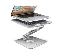 Axagon STND-LR Bras Support Laptop Aluminium Argent 10"-17.3" Rotation 360° Hauteur Max 26cm Charge 5kg Pliable et Réglable, Dimensions 232x58x260mm
