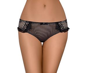 Axami Culotte Sexy Tulle/Dentelle Haute Qualité Noir Taille S