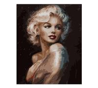 AXBUOEFS Peinture Par NuméRos Pour Adultes Marilyn Monroe Kit De Peinture Complet Bricolage, Convient Aux Adultes Et Aux Enfants, DéCoration D'IntéRieur, Cadeau, 40 X 50 Cm (Cadre)