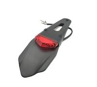 AXCAR Feux Arrière Moto Feu Arrière De Garde-Boue Moto À LED 12 V, Vélo Freinage Plaque D'immatriculation Supermoto Motocross(Red)