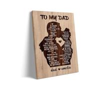AXCAUAOY Custom Name Wall Art for Dad: Personalized Father's Day Quote Poster, Unique Gift from Daughter for Living Room, Bedroom or Man Cave Decor(Framed,12x18inch(30x45cm))