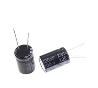 AXCAUAOY Lot de 5 condensateurs électrolytiques en aluminium, 220 uF, 200 V, 220 MFD, 200 V, 16 x 25 mm, radiaux, 220 mF, 200 V, 220 uf, 200 V, 220 mF, 200 V, 220 uf