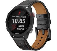 Axcellent Compatible avec Garmin Forerunner 245 Bands/Forerunner 245/645 La Musique,20mm Bracelet de Sport de Remplacement en Cuir Classique pour Femmes Garmin Forerunner 245/645 GPS Running Watch.