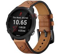 Axcellent Compatible avec Garmin Forerunner 245 Bands/Forerunner 245/645 La Musique,20mm Bracelet de Sport de Remplacement en Cuir Classique pour Femmes Garmin Forerunner 245/645 GPS Running Watch.