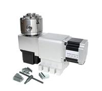 Axe A Axe C CNC Rotatif 4ème Quatrième Axe Tête d'Indexage Rapport de Réducteur Harmonique 50:1 Avec Mandrin 3 4 Mors(With 3 jaws)