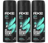 AXE Apollo Lot de 3 déodorants en spray pour le corps pour homme 0 % aluminium 150 ml