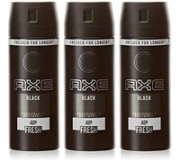 Axe Black Lot de 3 déodorants en spray sans aluminium 150 ml, 150 ml (3er Pack)