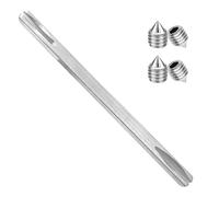 Axe carré poignée porte 8mm x 140mm - broche carrée acier + 4 vis M6, remplacement universel pour poignée de porte intérieure, bouton ou mécanisme de verrouillage(1 pièces)