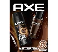 AXE - Coffret Dark Temptation - Une eau de toilette de 100ml et un déodorant bodyspray de 200ml - Parfum frais de chocolat gourmand pendant 48h
